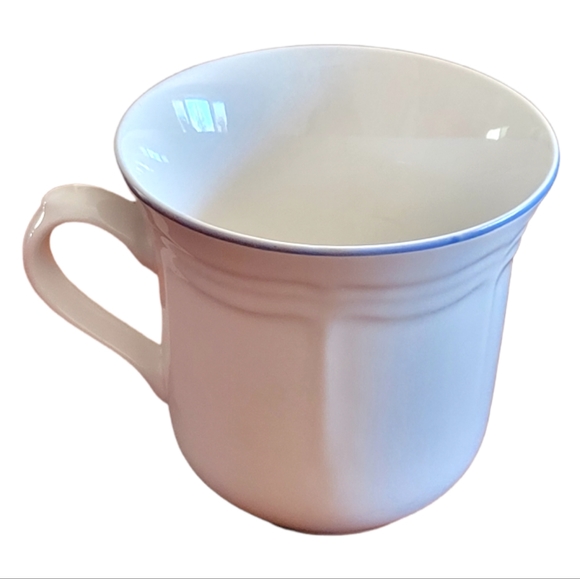 1 Vtg Flat Cup Avonlea Pink Yellow Flower Blue Leaves & Trim - Picture 2 of 4